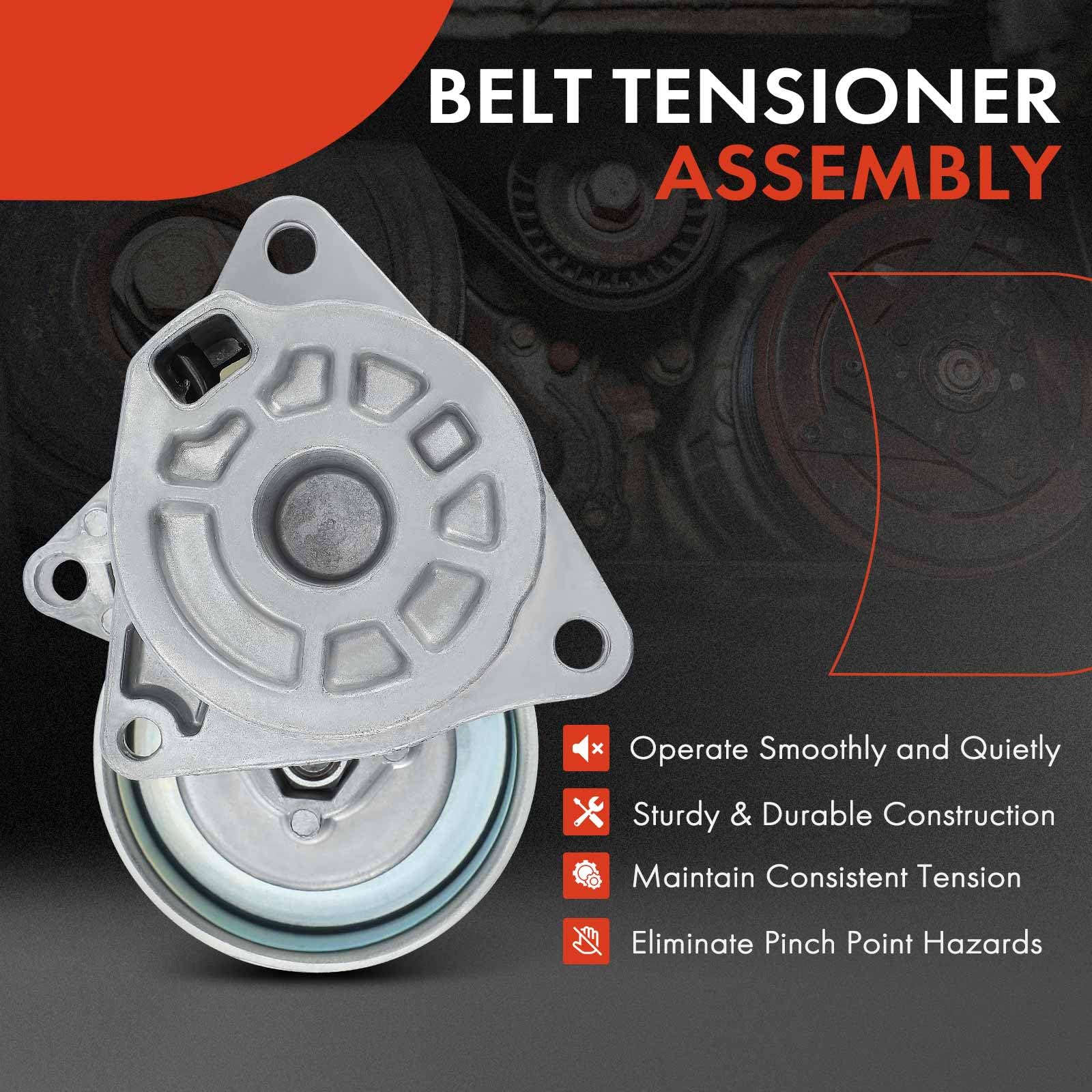 A-Premium belt tensioner assembly with pulley for Nissan Sentra maintains proper belt tension.