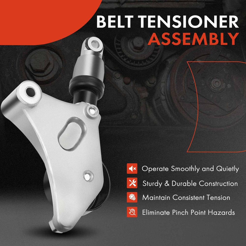 A-Premium belt tensioner assembly side profile highlighting compact design for easy installation