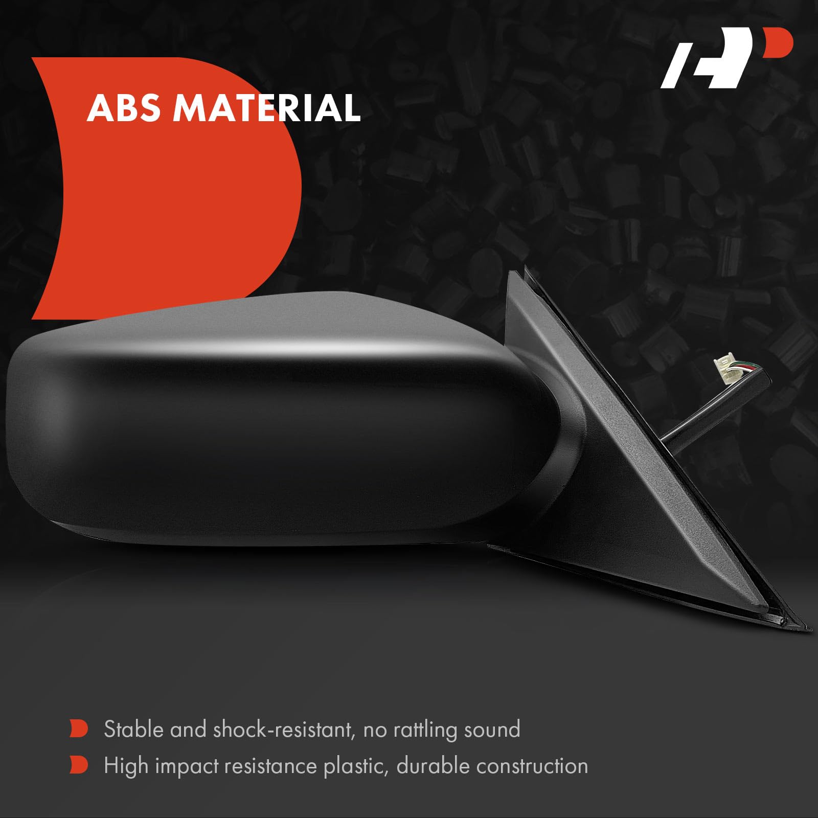 A-Premium black exterior mirror assembly complements Altima styling