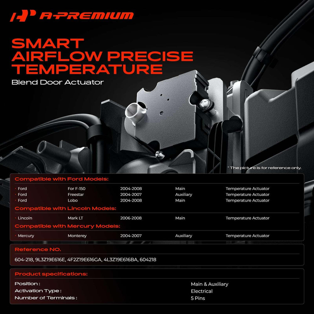 A-Premium blend door actuator for Ford Freestar auxiliary position supports smoother temperature blending.