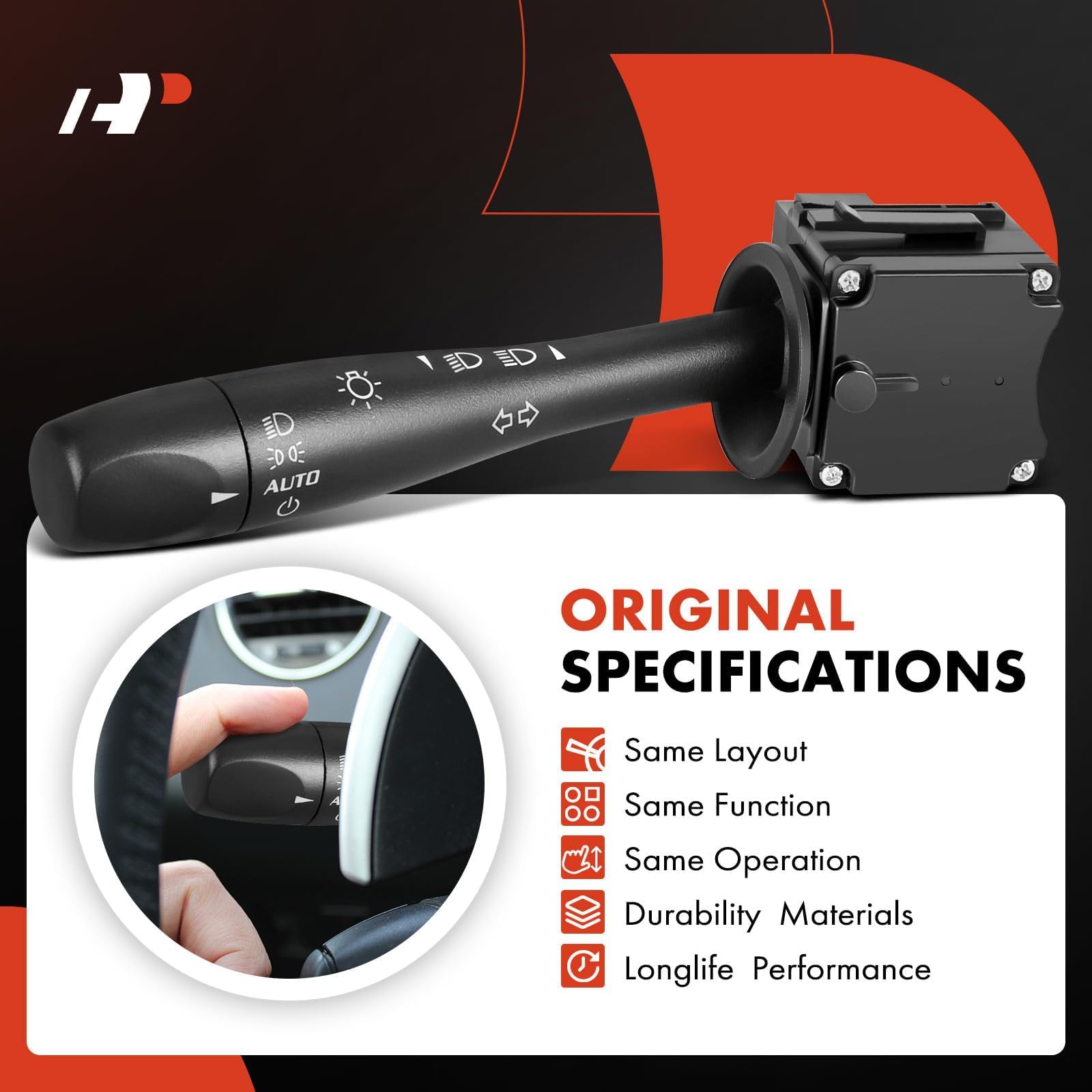 A-Premium blinker lever assembly with tactile switching and direct fit