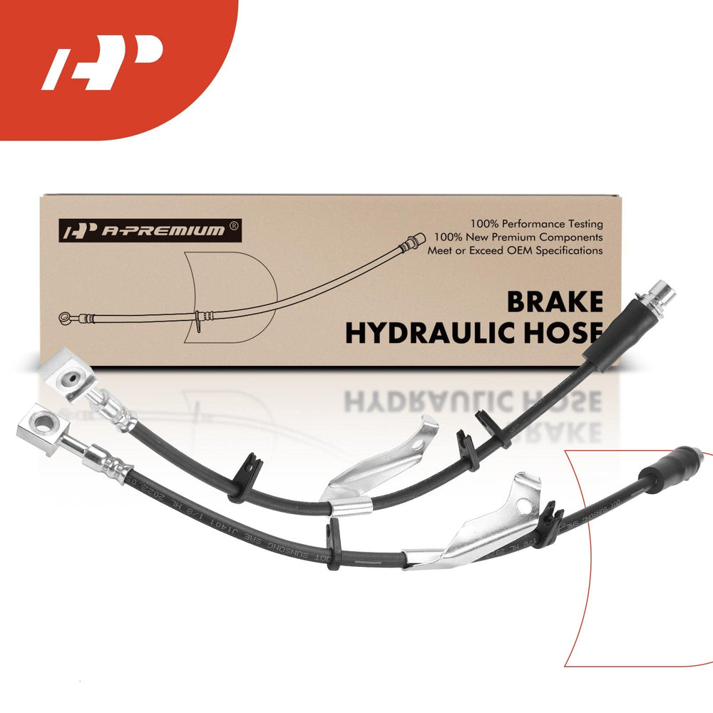 A-Premium brake hose assembly closeup showing quality construction