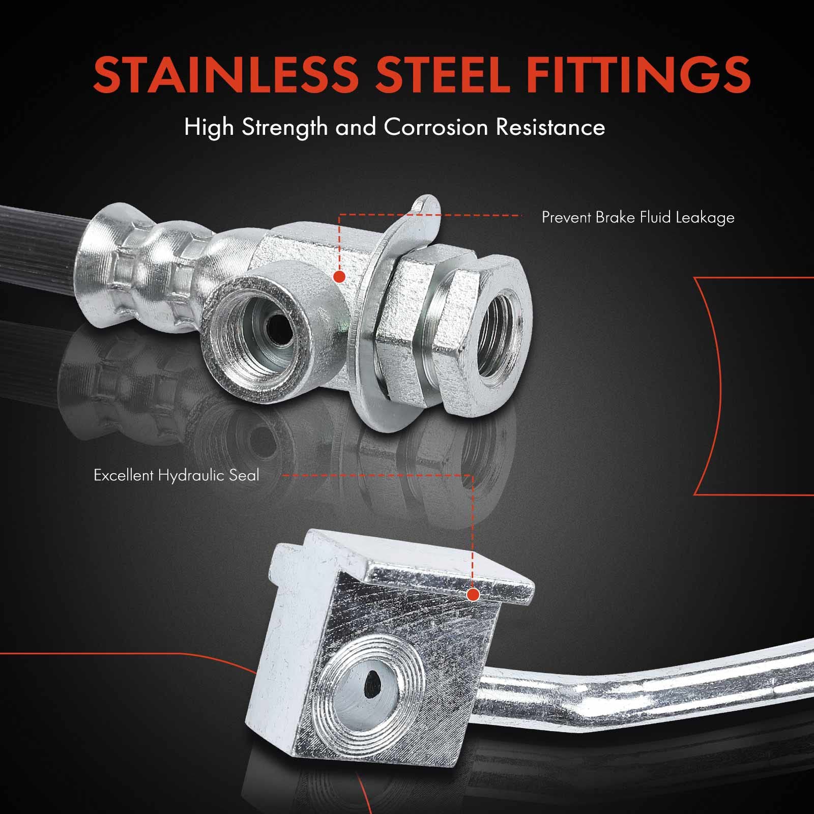 A-Premium brake hose Bronco-fit demonstrates Ford compatibility for Bronco models.