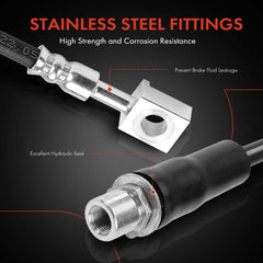 A-Premium EPDM rubber hose offers flexible routing under hood and steady hydraulic function