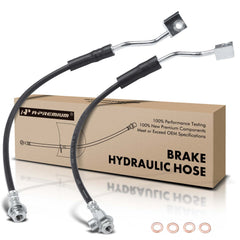 A-Premium brake hose front-left with durable EPDM core for reliable braking.