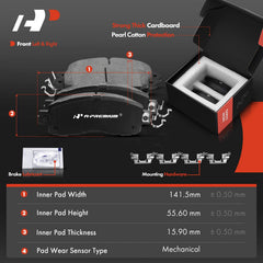 A-Premium brake kit image showing 2 rotors, 4 pads, hardware