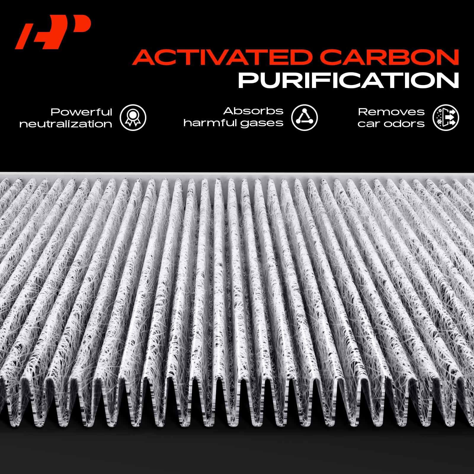 Carbon filter blocks odors while maintaining strong airflow in Mercedes cabin.