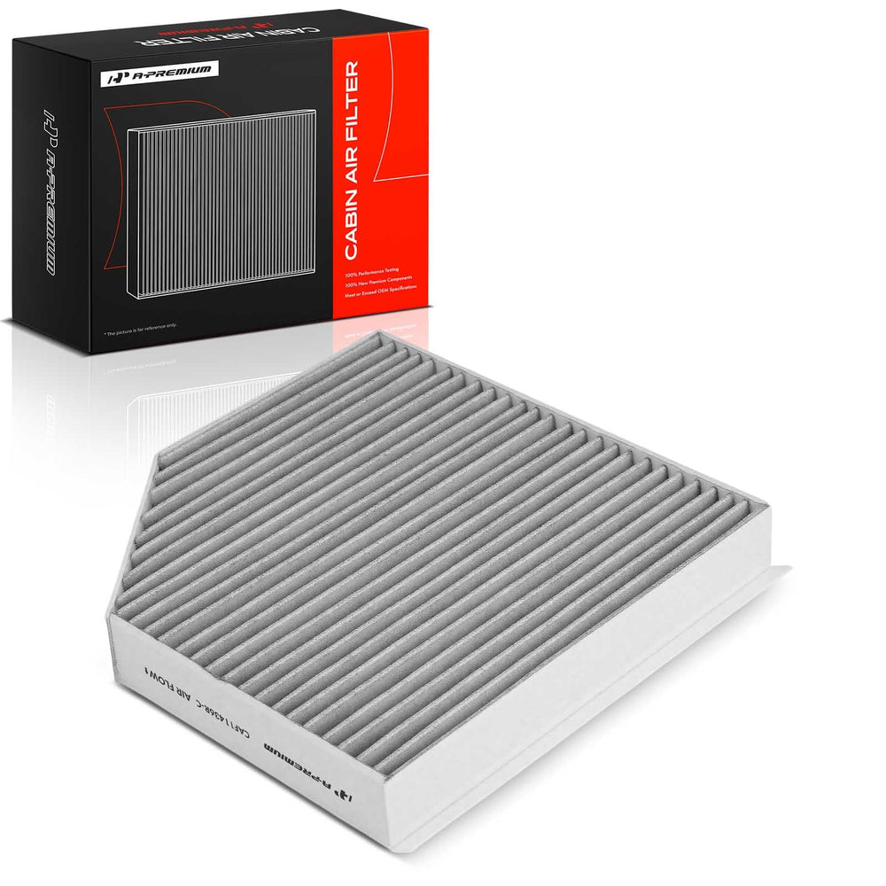 A-Premium cabin air filter installed in car for quick replacement