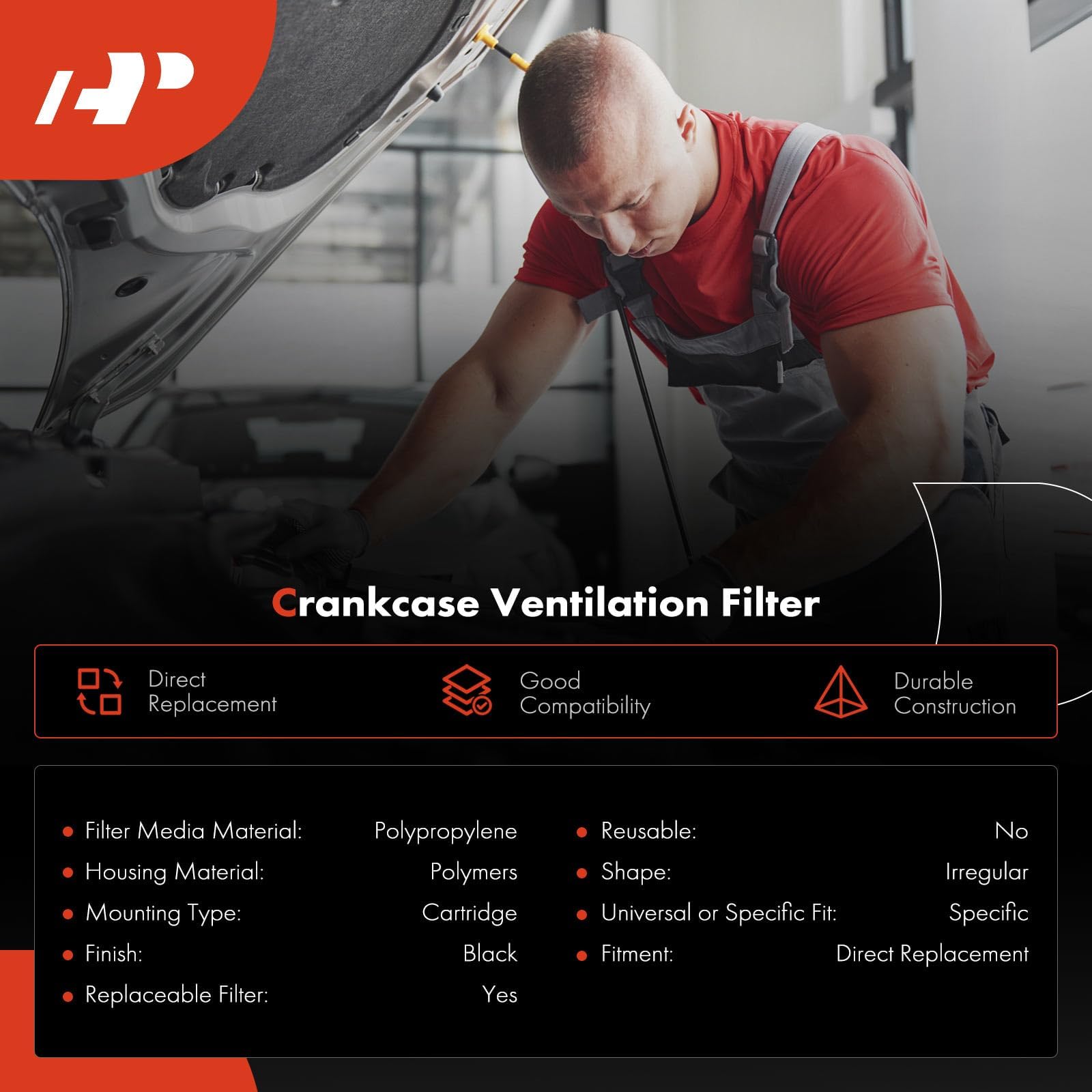 A-Premium CCV filter element for Dodge Ram 3500 supports reliable engine breathing