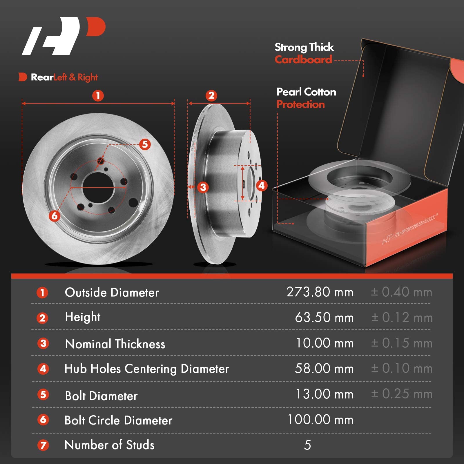 A-Premium ceramic pads for Forester provide quiet, smooth stopping.