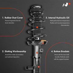 A-Premium front coil-spring assembly supports balanced weight transfer and comfort.