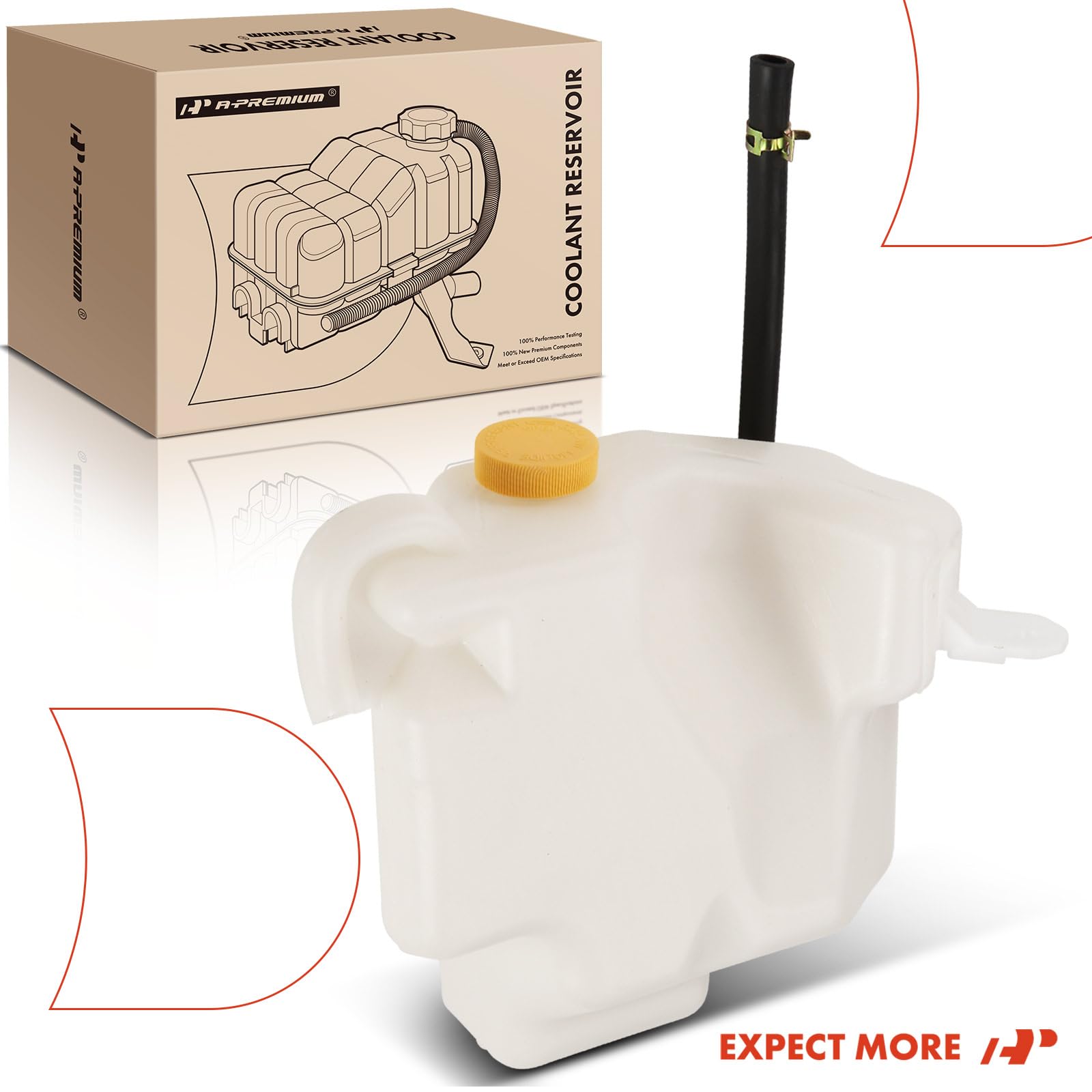 A-Premium under-hood tank designed for durability and vibration resistance