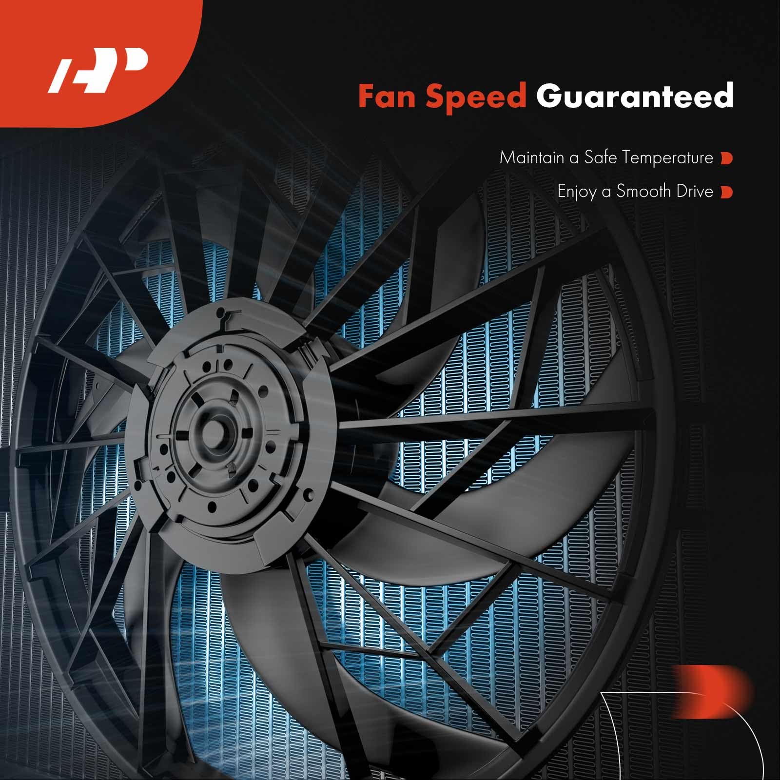 A-Premium cooling fan module material—plastic and metal for durability.