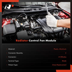 A-Premium cooling fan module rear view for Ford Focus, supports steady airflow.