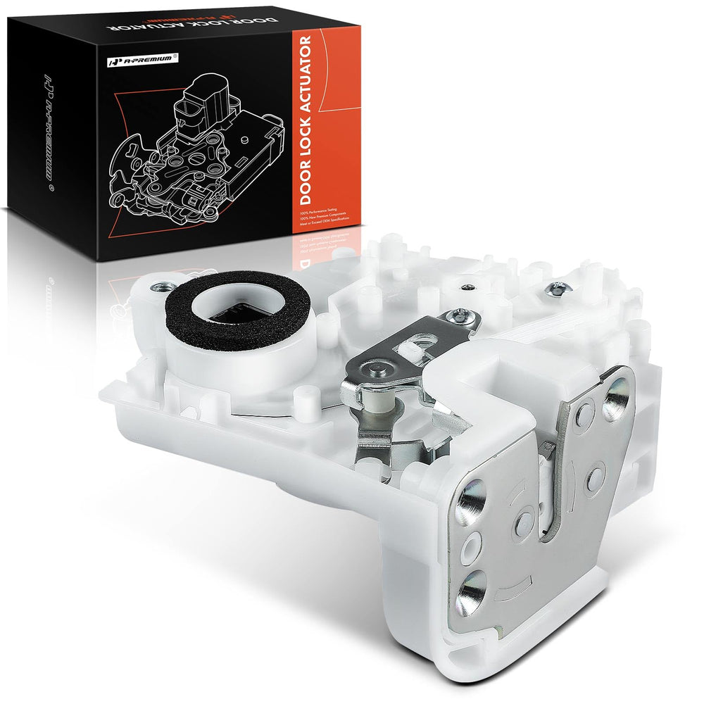 A-Premium CR-V rear left door lock actuator closeup with durable housing.