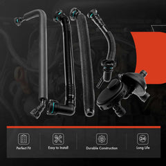A-Premium crankcase valve to crankcase breather hose ensures proper routing and sealing.