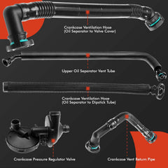 A-Premium crankcase valve to valve cover provides clean, sealed connections.