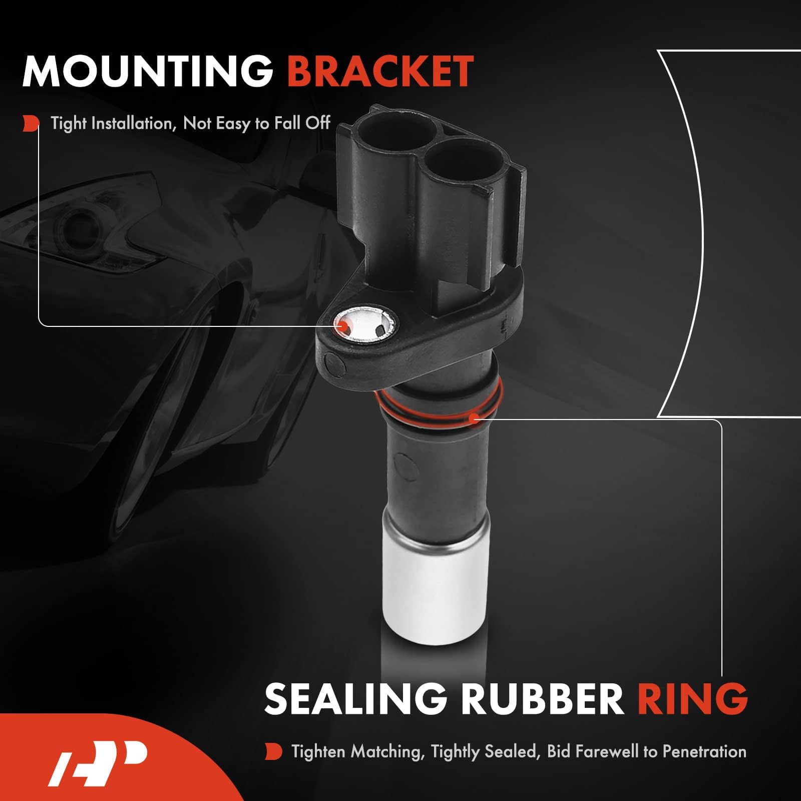 A-Premium crankshaft sensor back view highlights connection terminals for easy replacement.