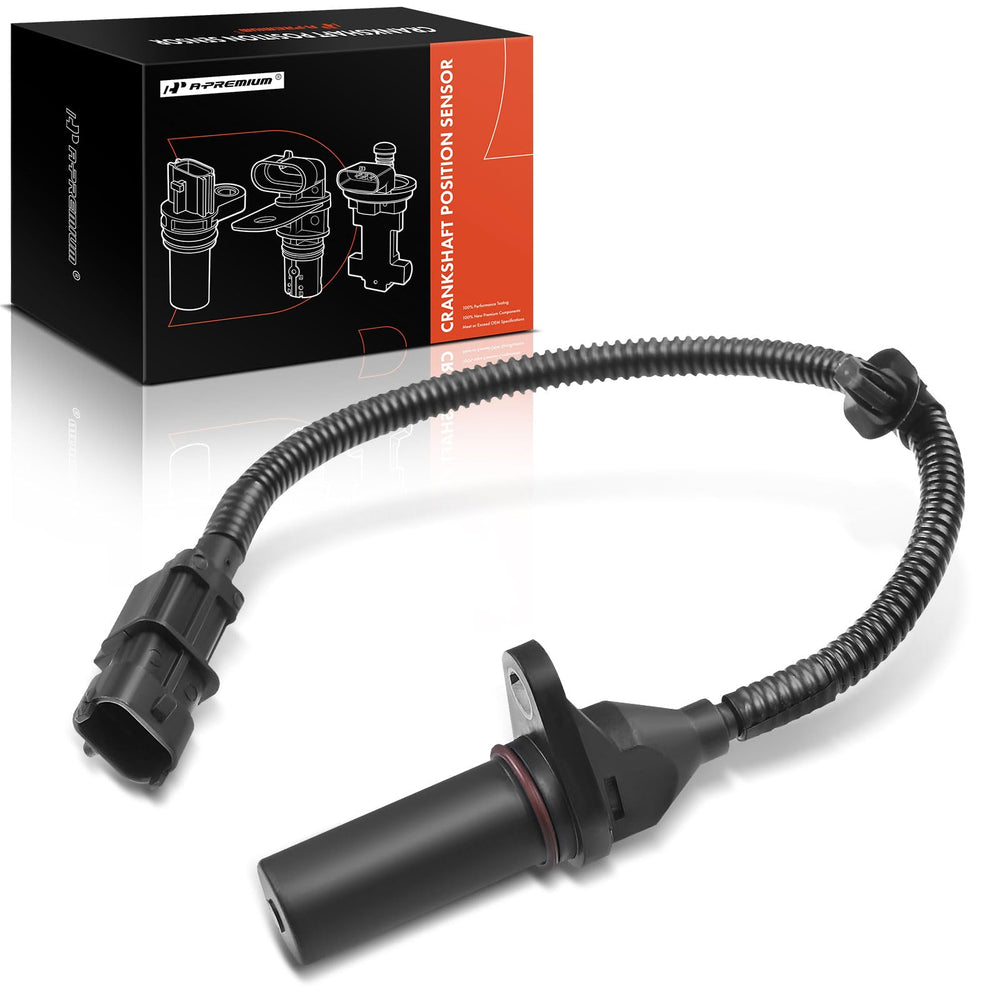 A-Premium crankshaft sensor close-up in black housing for precise timing