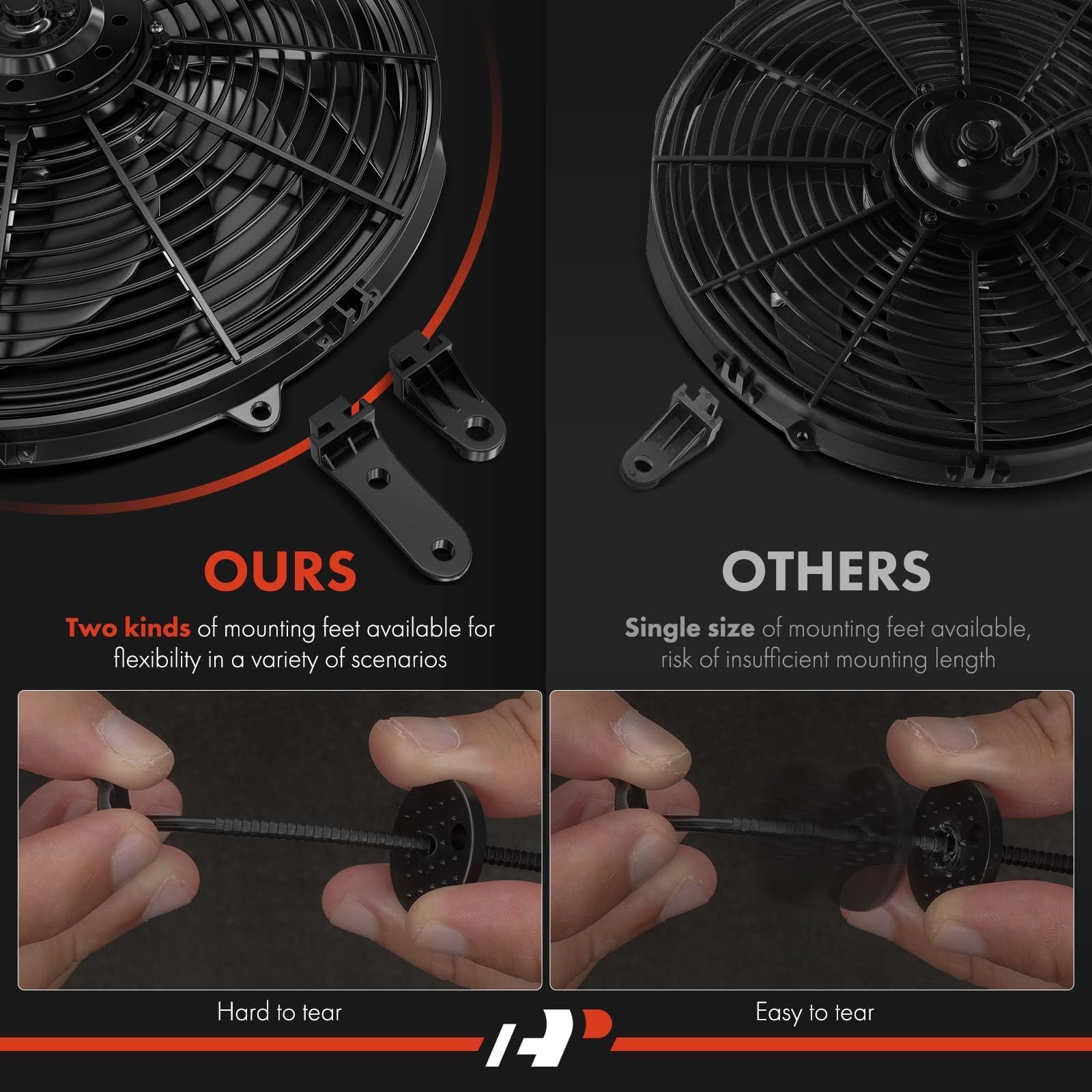A-Premium curved blade design for smoother airflow and lower noise