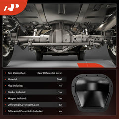 A-Premium 12-bolt-hole rear diff cover ensures secure installation.