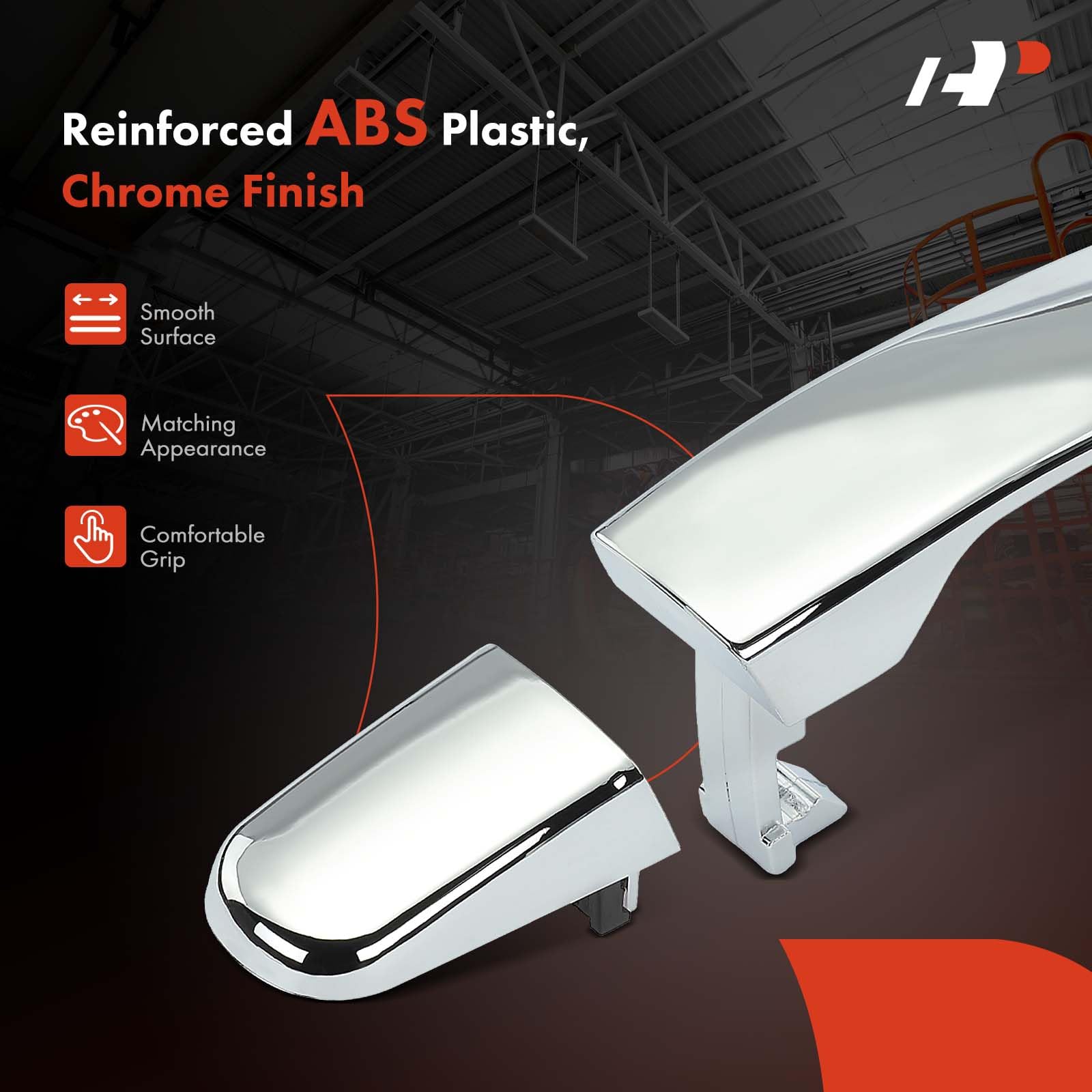 A-Premium chrome exterior door handle for Chevrolet Equinox rear-right, easy installation.
