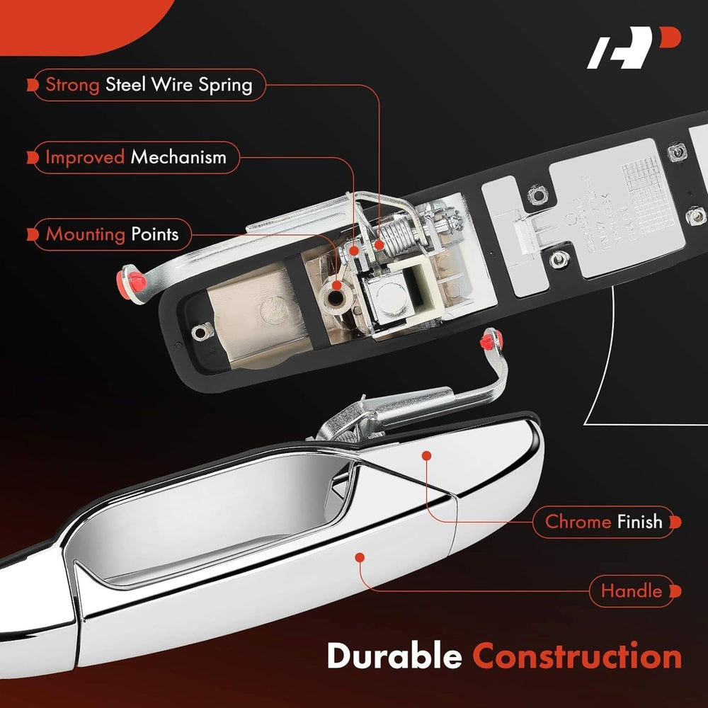 A-Premium door handle set packaging chrome finish for four-piece kit.