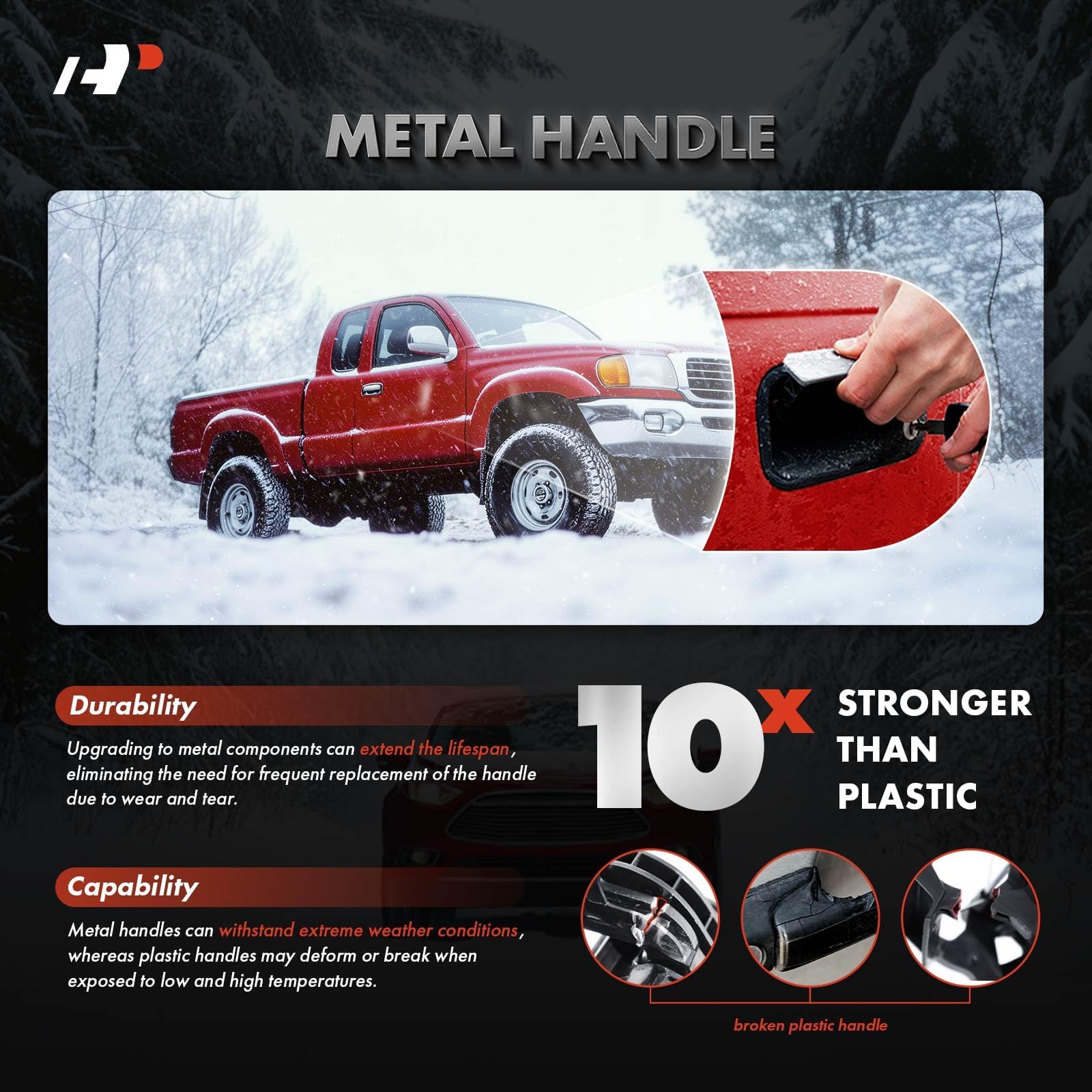 Side-angle view of textured black finish complements truck exterior styling