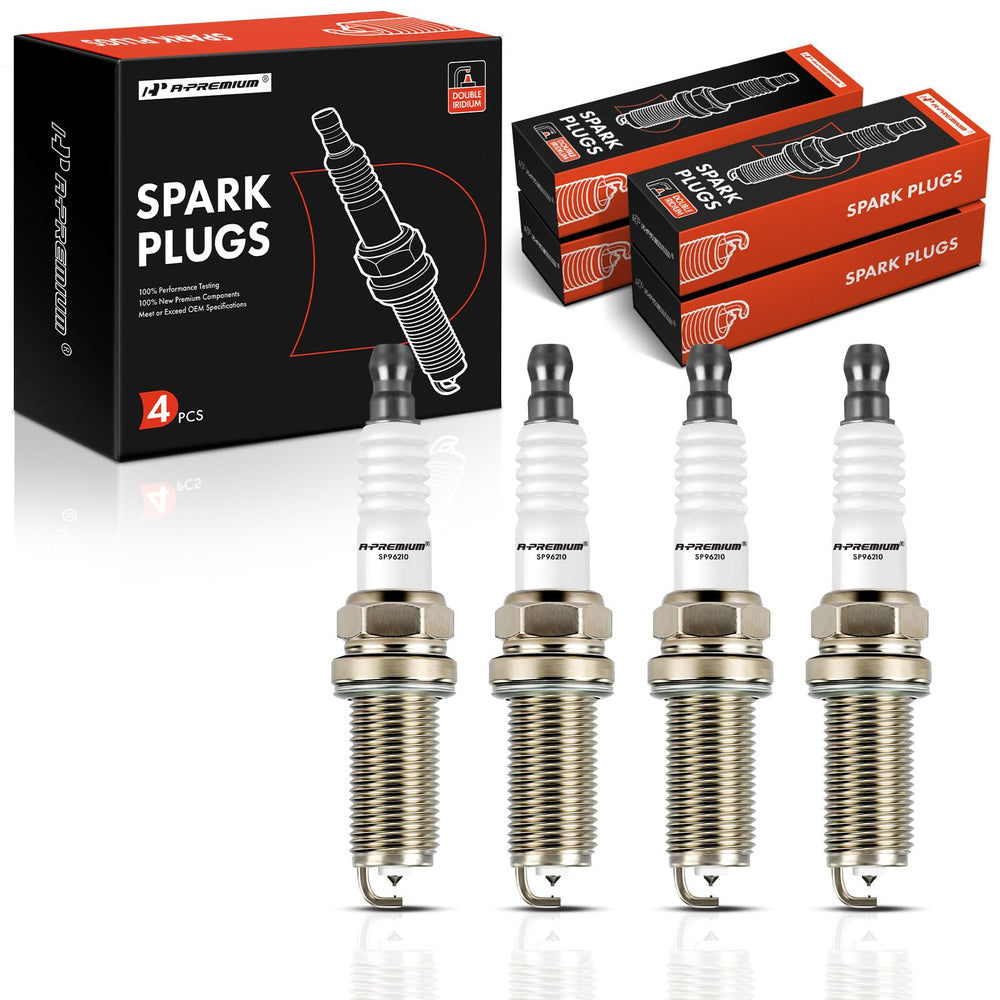 A-Premium Double Iridium spark plugs four-pack for Toyota and Lexus enhances ignition reliability.