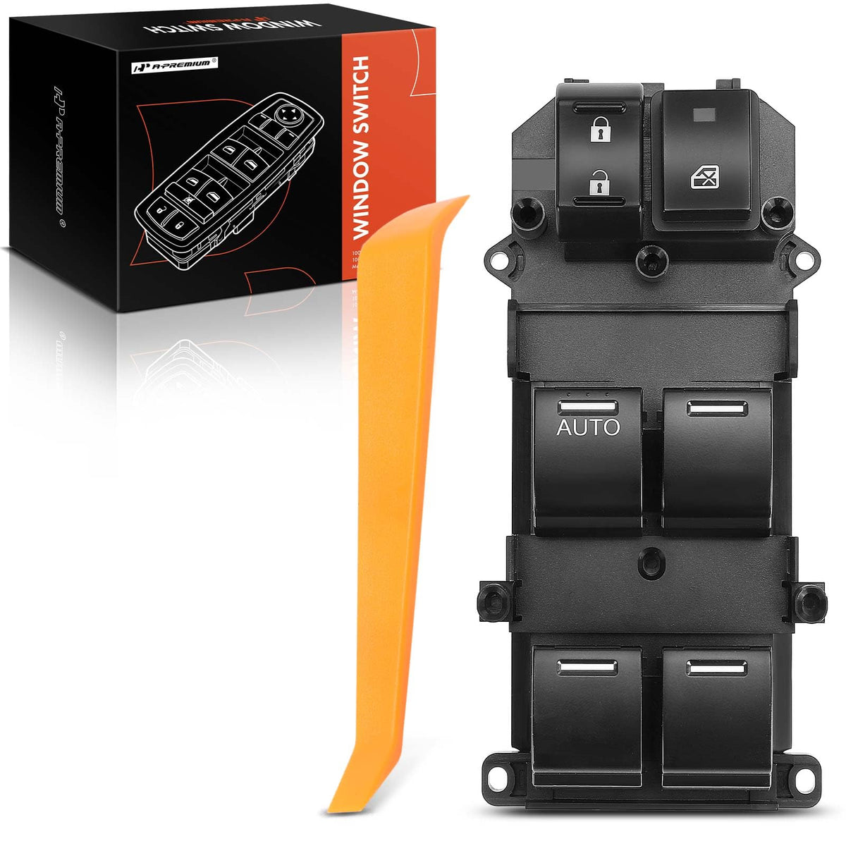 A-Premium driver-side master power window switch for Honda Accord 2008-2012, front-left, easy replacement.