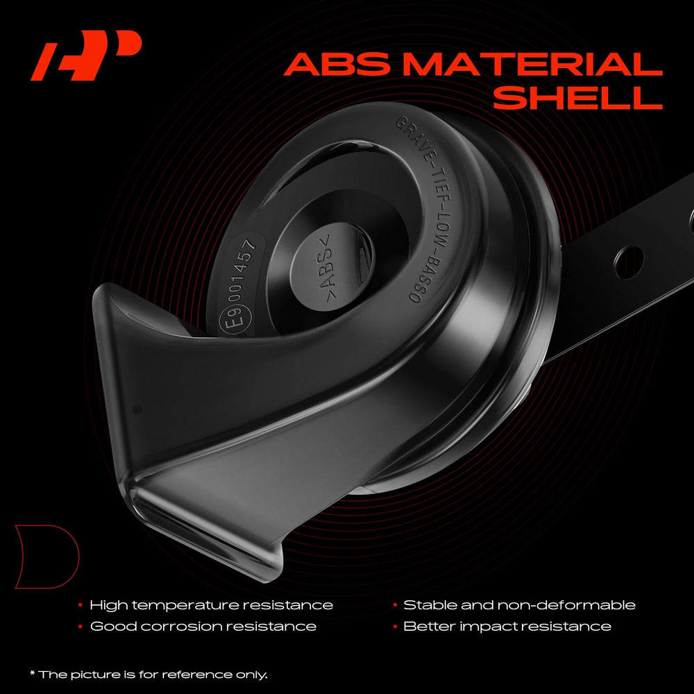 A-Premium dual snail horn 80mm corrosion-resistant material, reliable performance in tough climates.