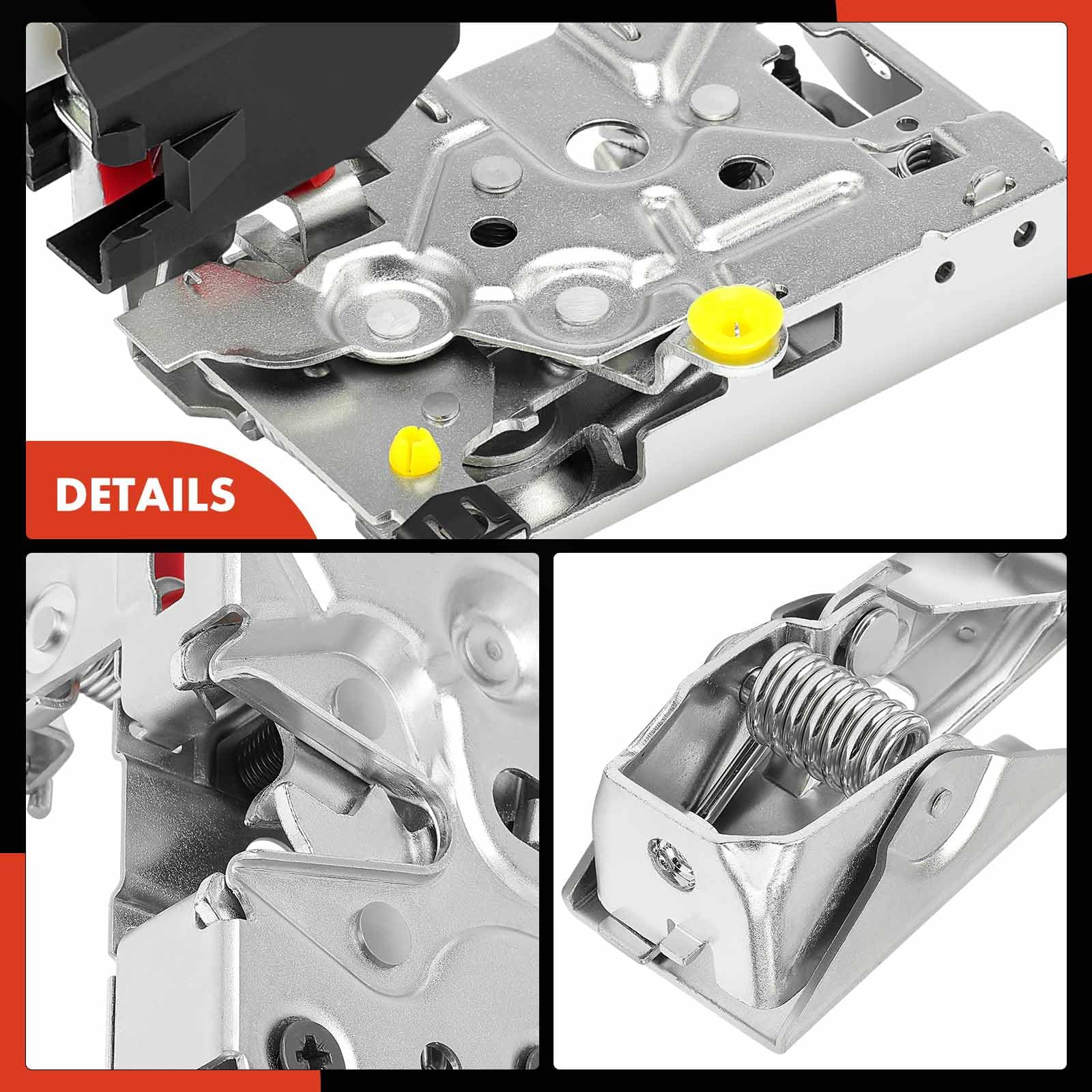 A-Premium durable latch assembly with plastic and metal construction