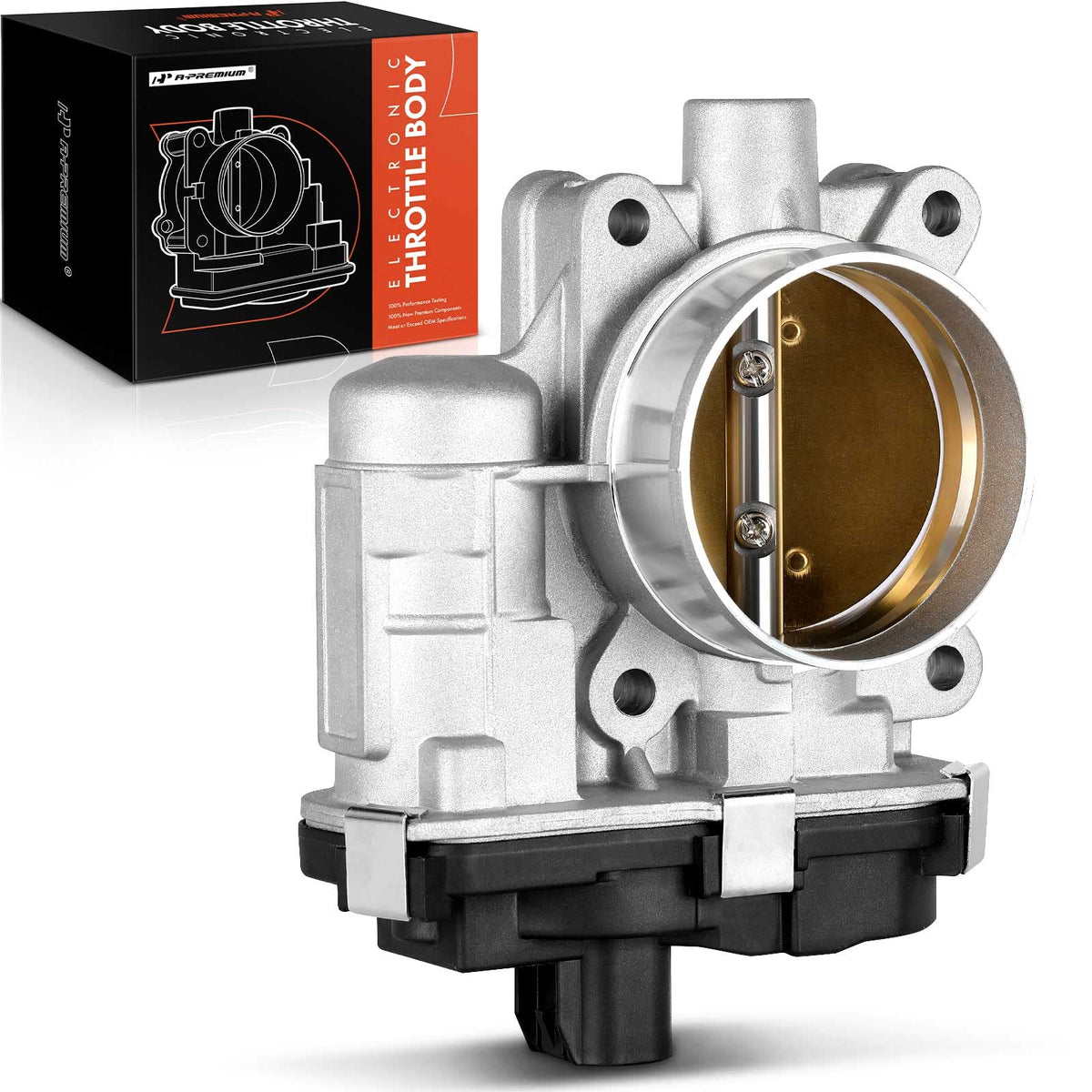 A-Premium electronic throttle body exterior view for GM 2.4L engines, durable build
