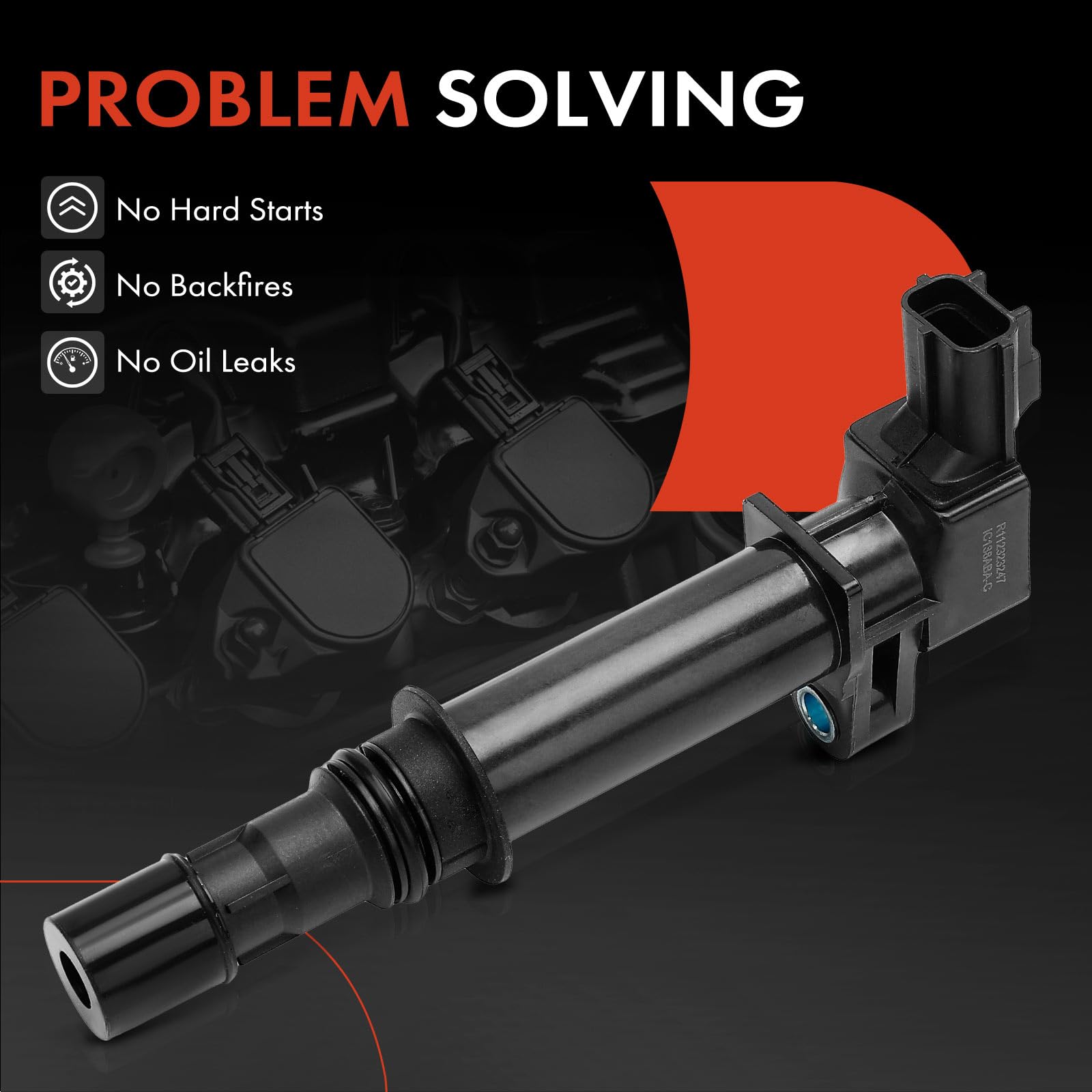 A-Premium ignition coil pack for Chrysler Aspen, front view, reliable ignition performance.