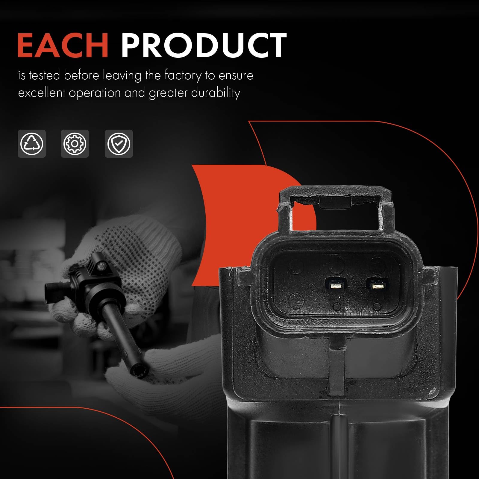 A-Premium ignition coil pack for Dodge Nitro, side view, dependable starts.