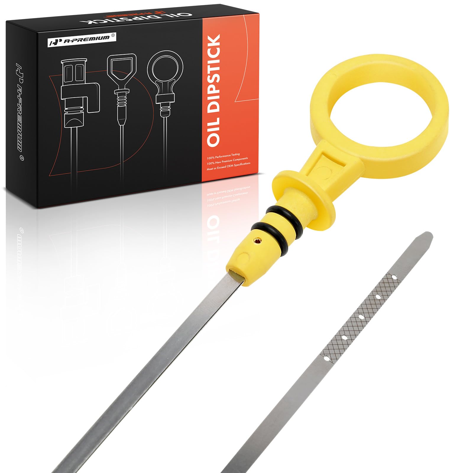 A-Premium engine oil dipstick with Chevy compatibility for accurate level checks
