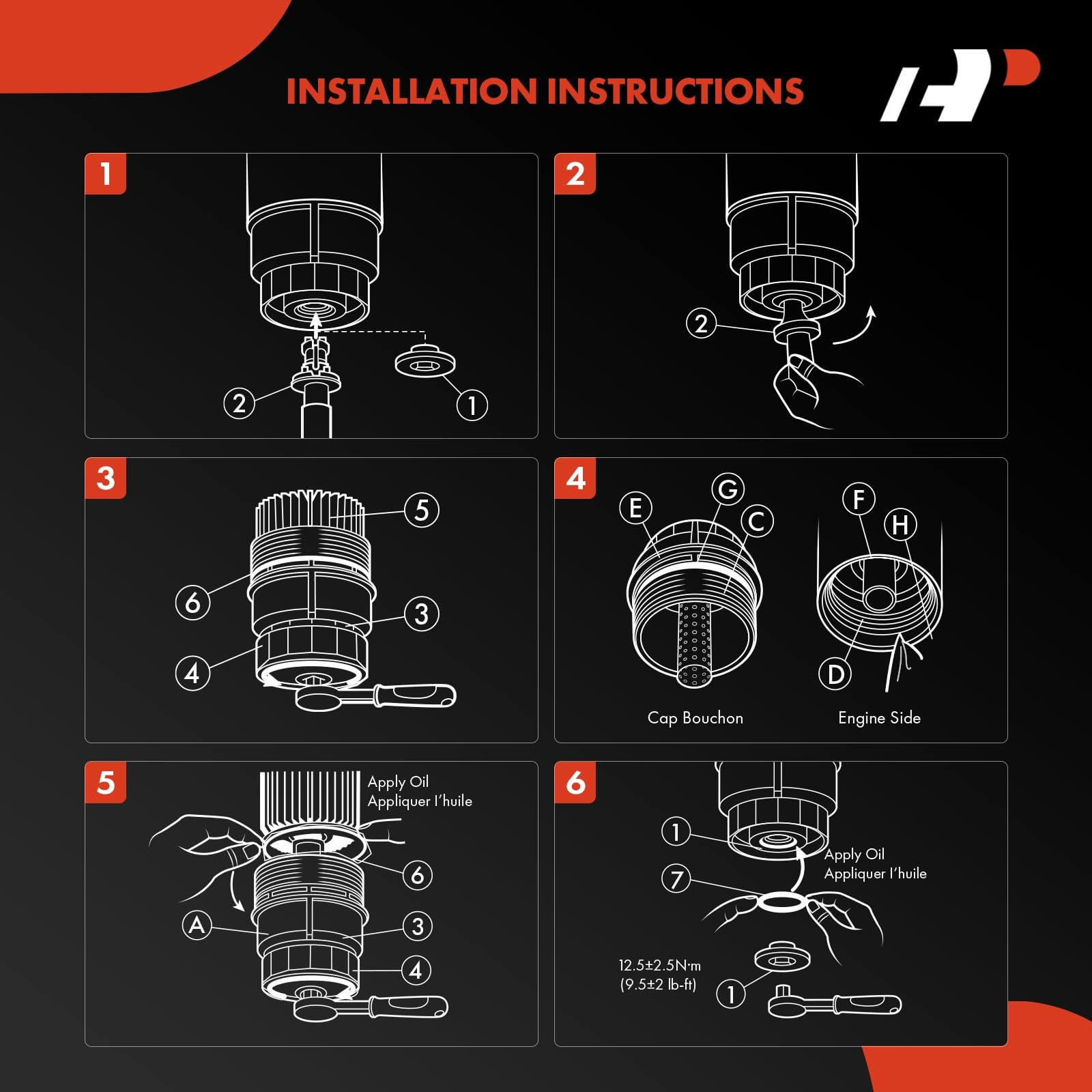 A-Premium full-kit view highlights complete oil filter maintenance solution.