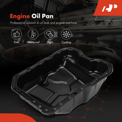 A-Premium engine oil pan with drain plug included for easy maintenance