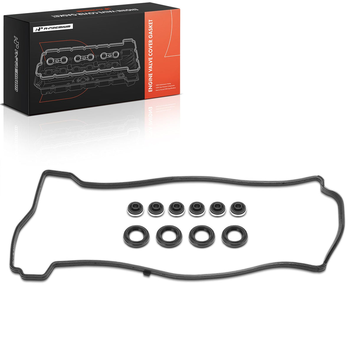 A-Premium valve cover gasket kit close-up shows durable rubber construction for a long-lasting seal