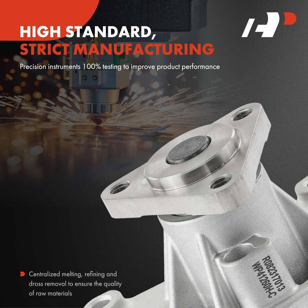 A-Premium water pump featuring reverse rotation design for versatile fit