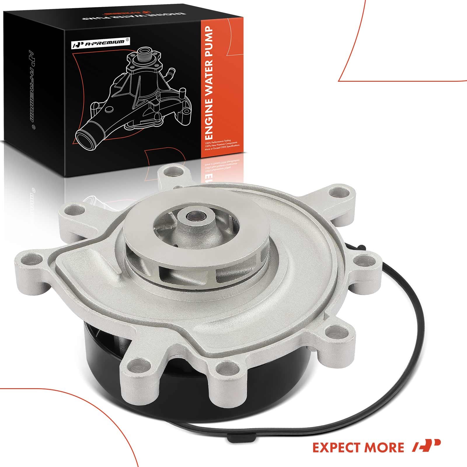 A-Premium test bench image demonstrates quality checks for reliable engine cooling parts.