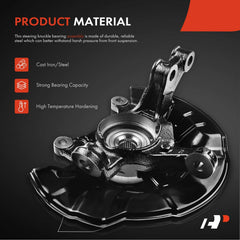 A-Premium exploded-view knuckle hub assembly highlights integrated components.