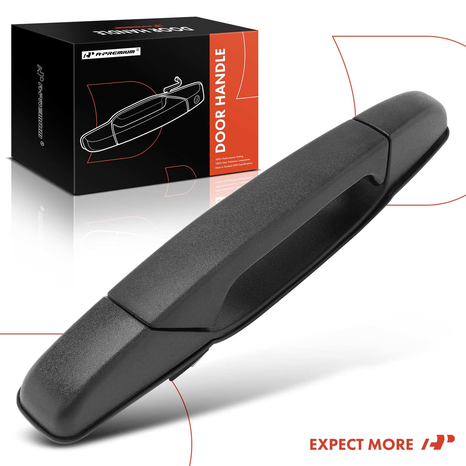 A-Premium rugged door handle design emphasizes long-lasting performance on full-size pickups