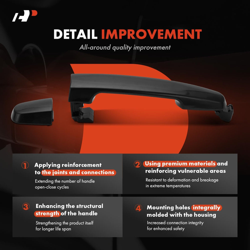 A-Premium exterior door handle for Toyota Camry rear right, paintable