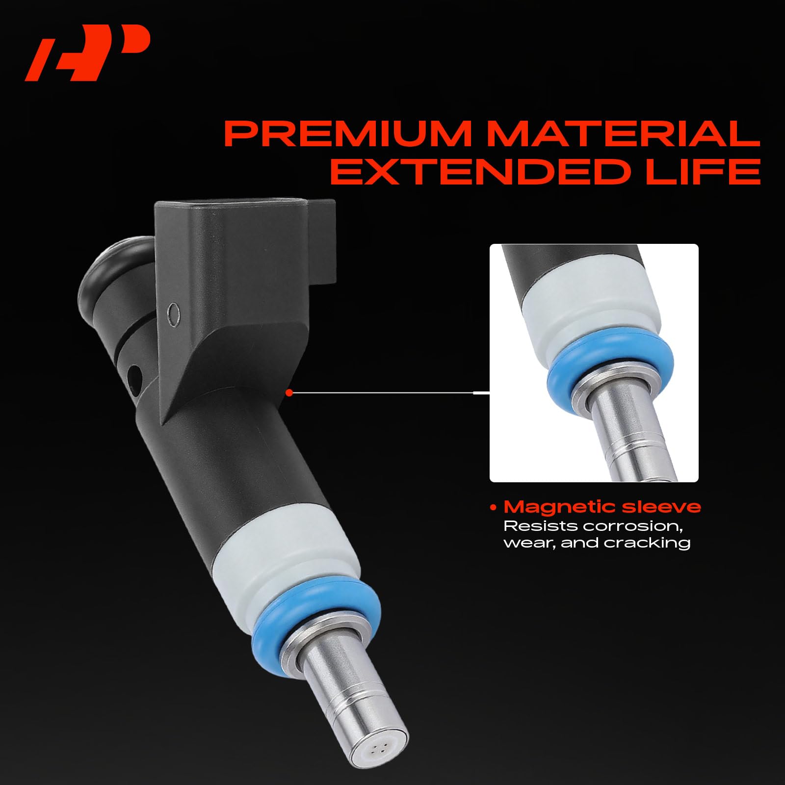 A-Premium fuel injectors with O rings included for leak-free sealing.
