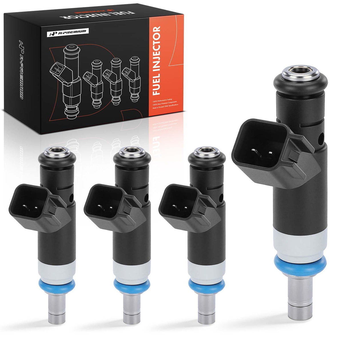 A-Premium four-holes fuel injector closeup showing precision nozzles for smooth performance.