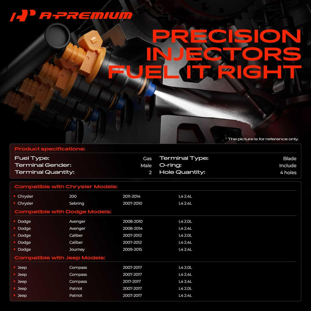 A-Premium fuel injectors with terminal connections ready for quick installation.