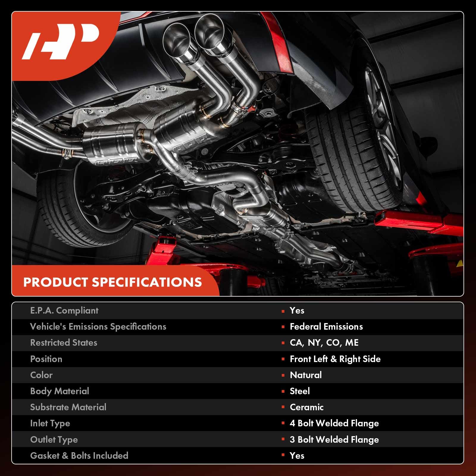 A-Premium catalytic converter kit – stainless steel body built for lasting performance in daily driving.