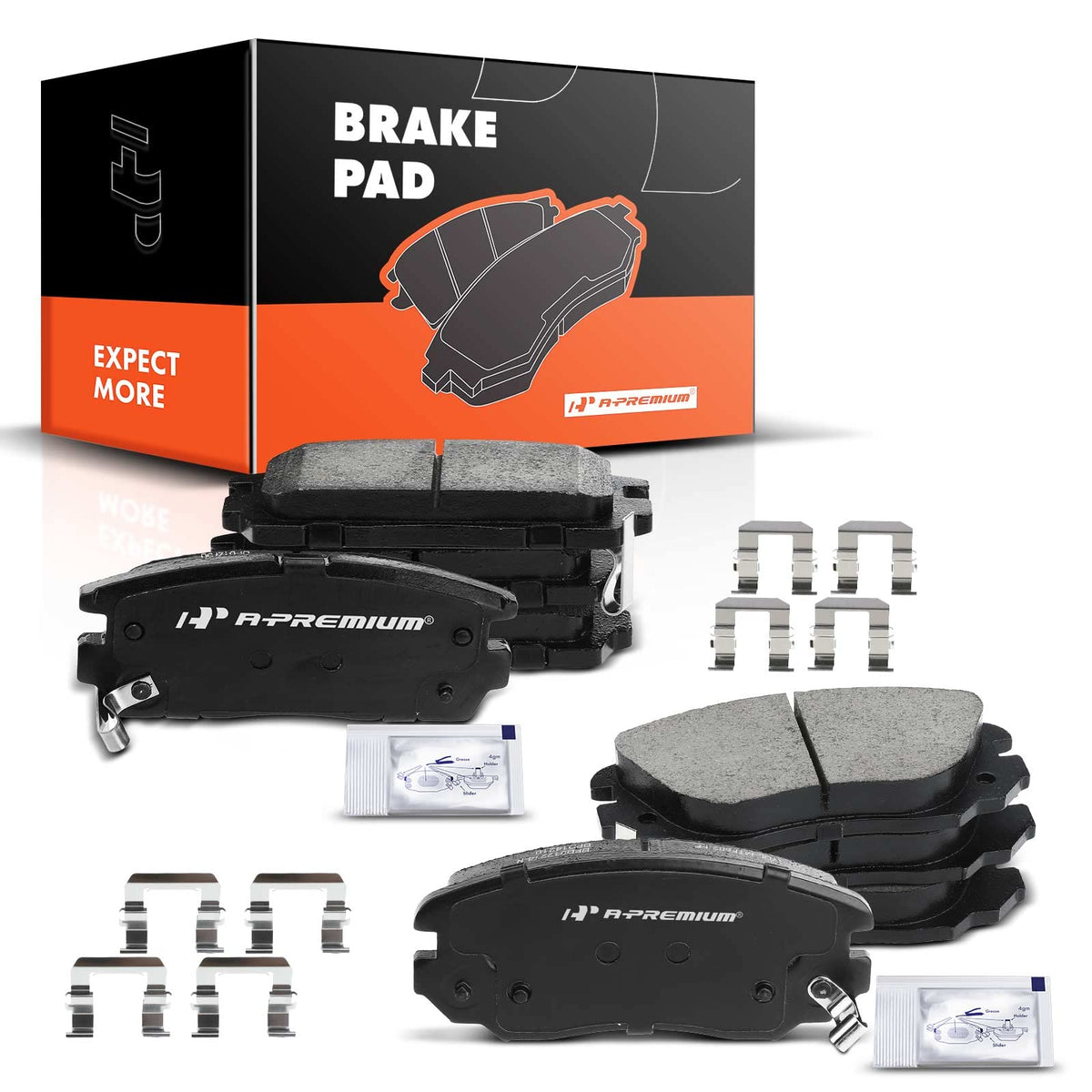 A-Premium front brake pads for Equinox reduce dust and noise for smoother daily braking.