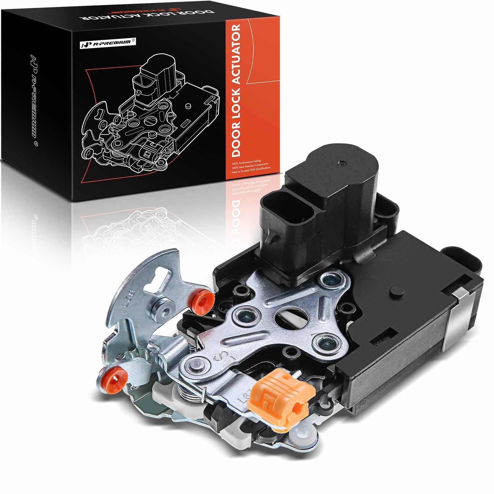 A-Premium front door lock actuator driver side closeup shows durable construction for reliable operation